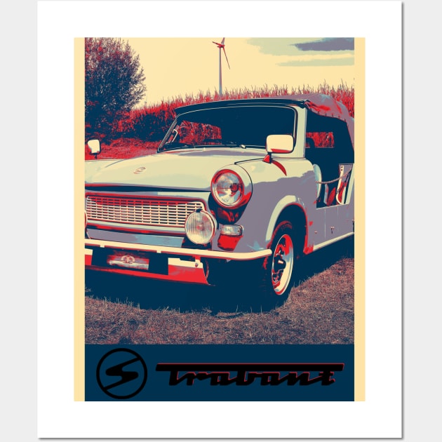 trabant, ddr, gdr classic car - 2 Wall Art by hottehue